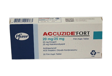 ACCUZIDE FORT 20 MG/25 MG 30 FILM KAPLI TABLET